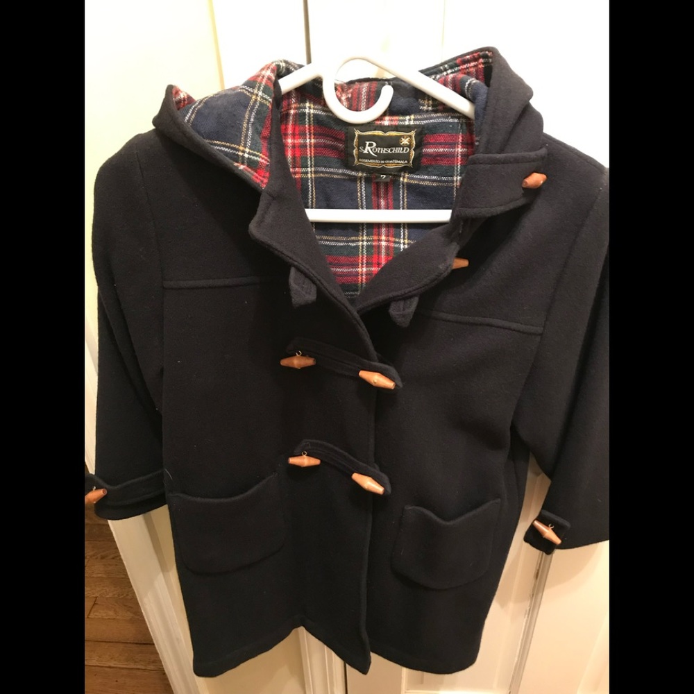 Rothschild wool toggle coat size 7 junior